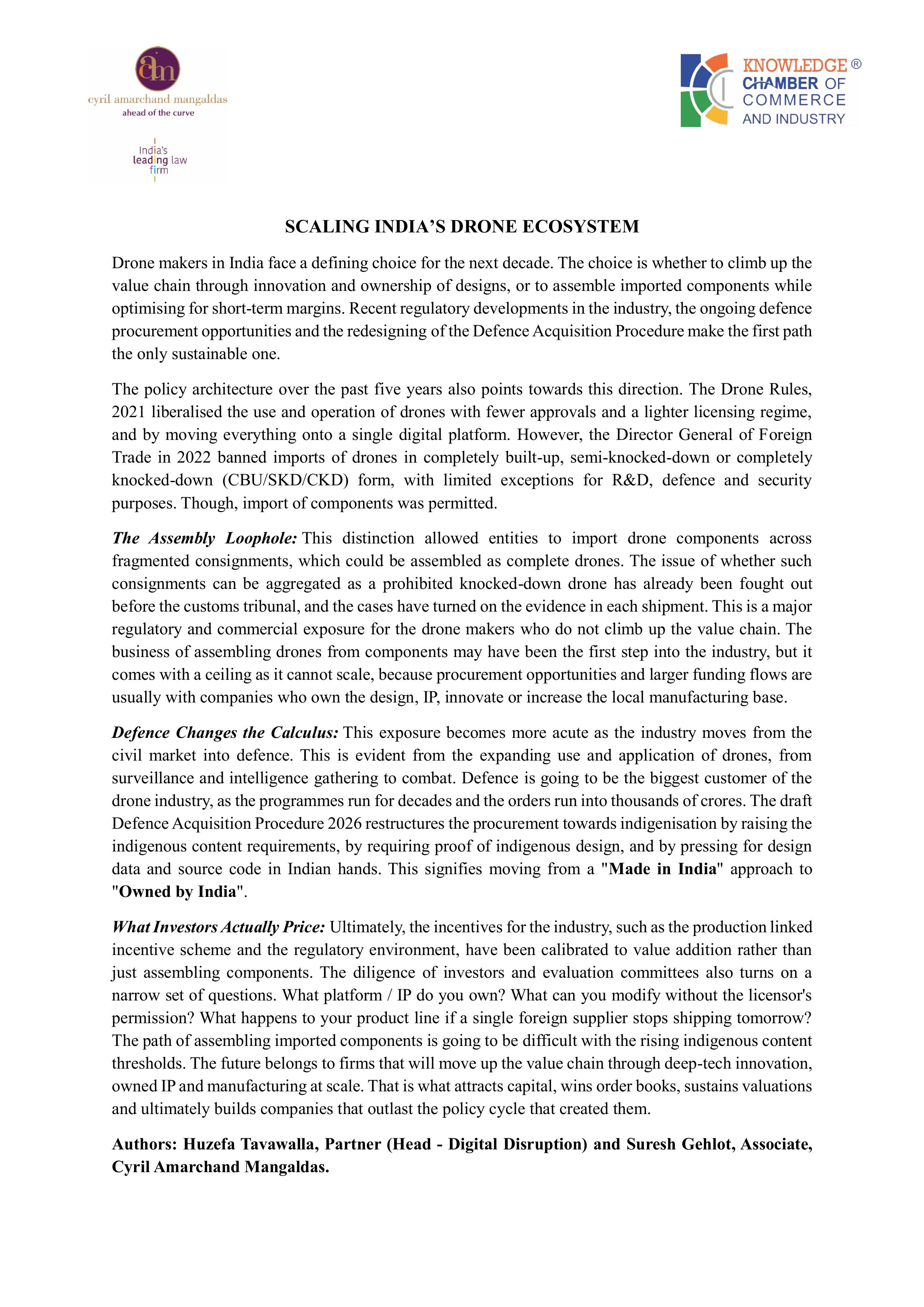 Scaling Indias Drone Ecosystem